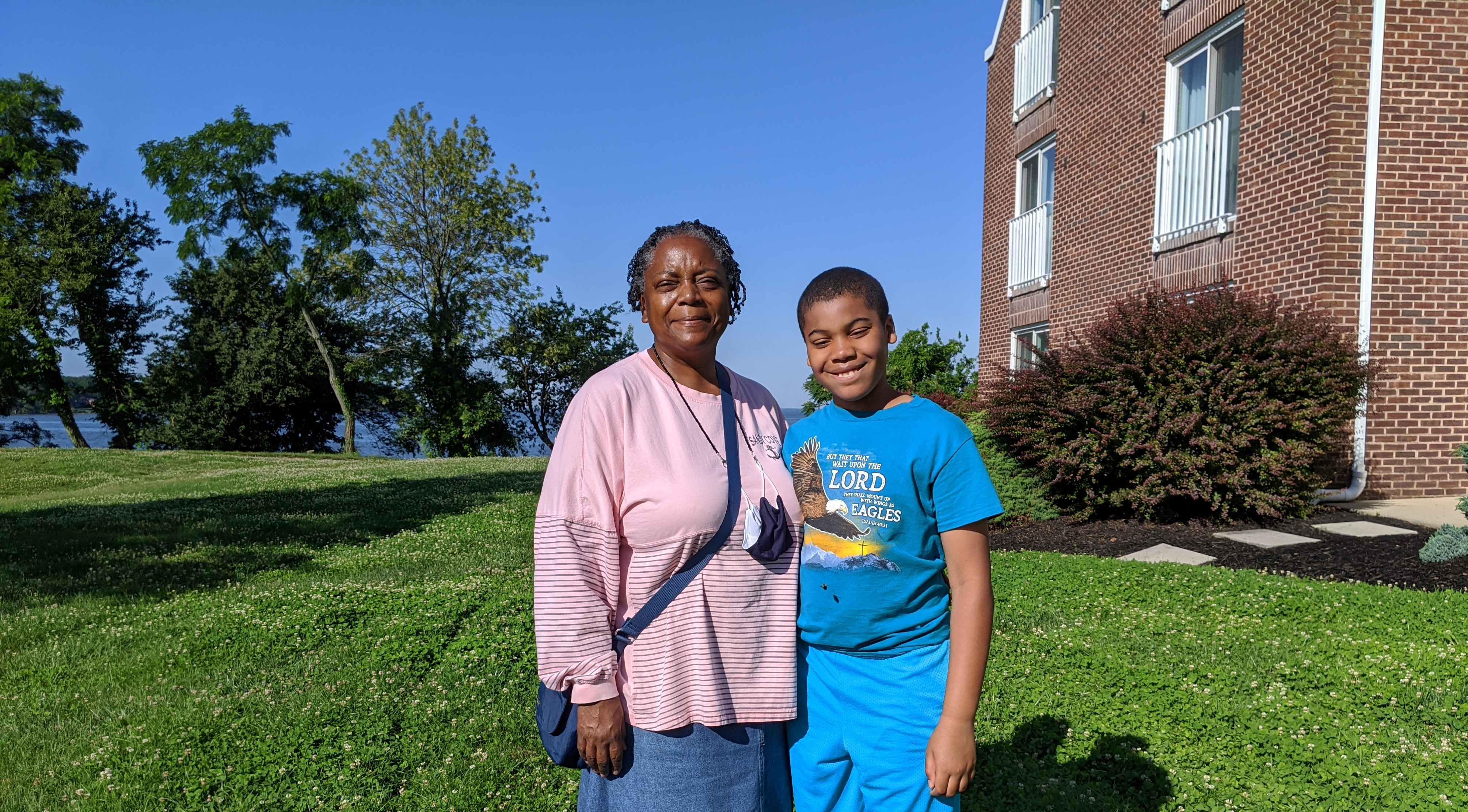 Jacquie Coles with her grandson, Gabe.