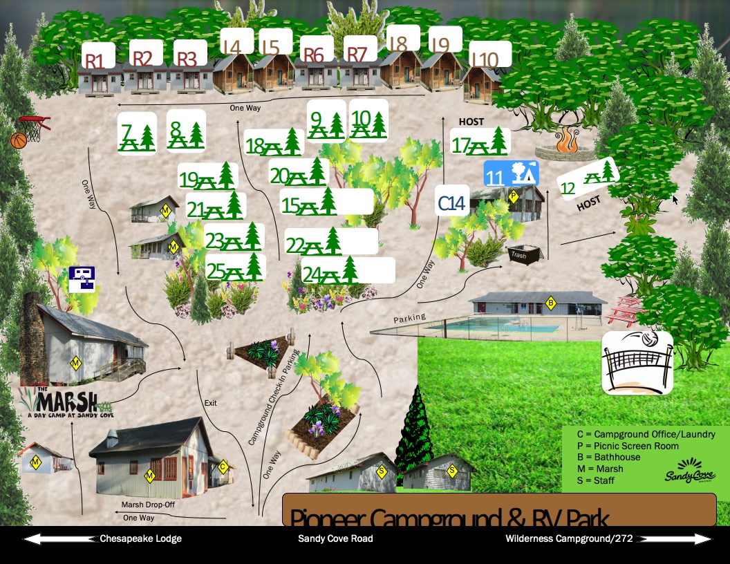 Pioneer Campground Map