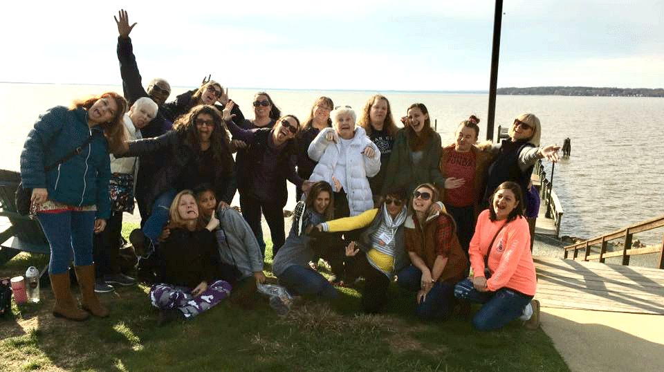 women at Sandy Cove